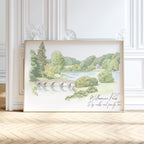 Personalised Landscape and Gardens Watercolour Art Print