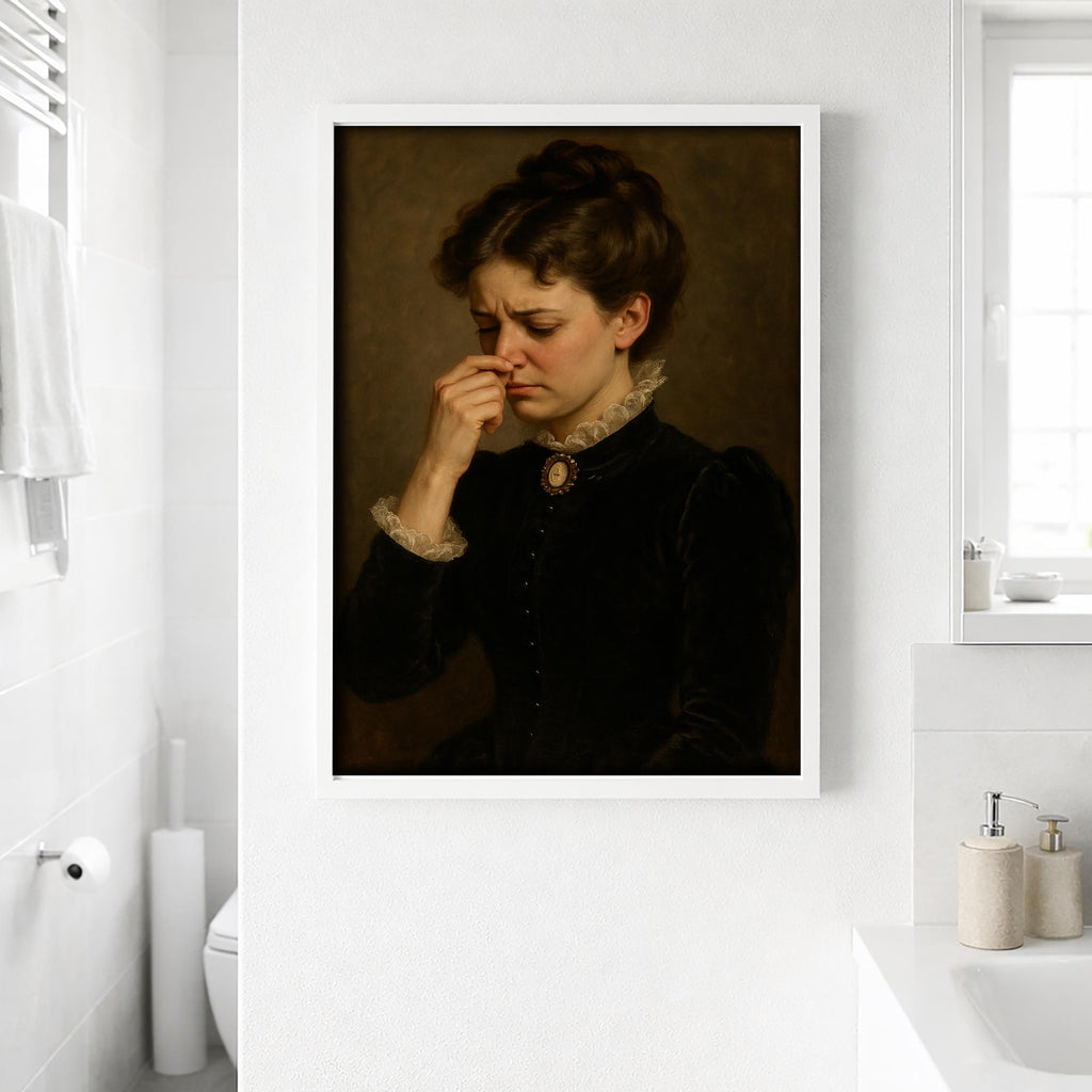 Funny Bathroom Toilet Print - Victorian Lady