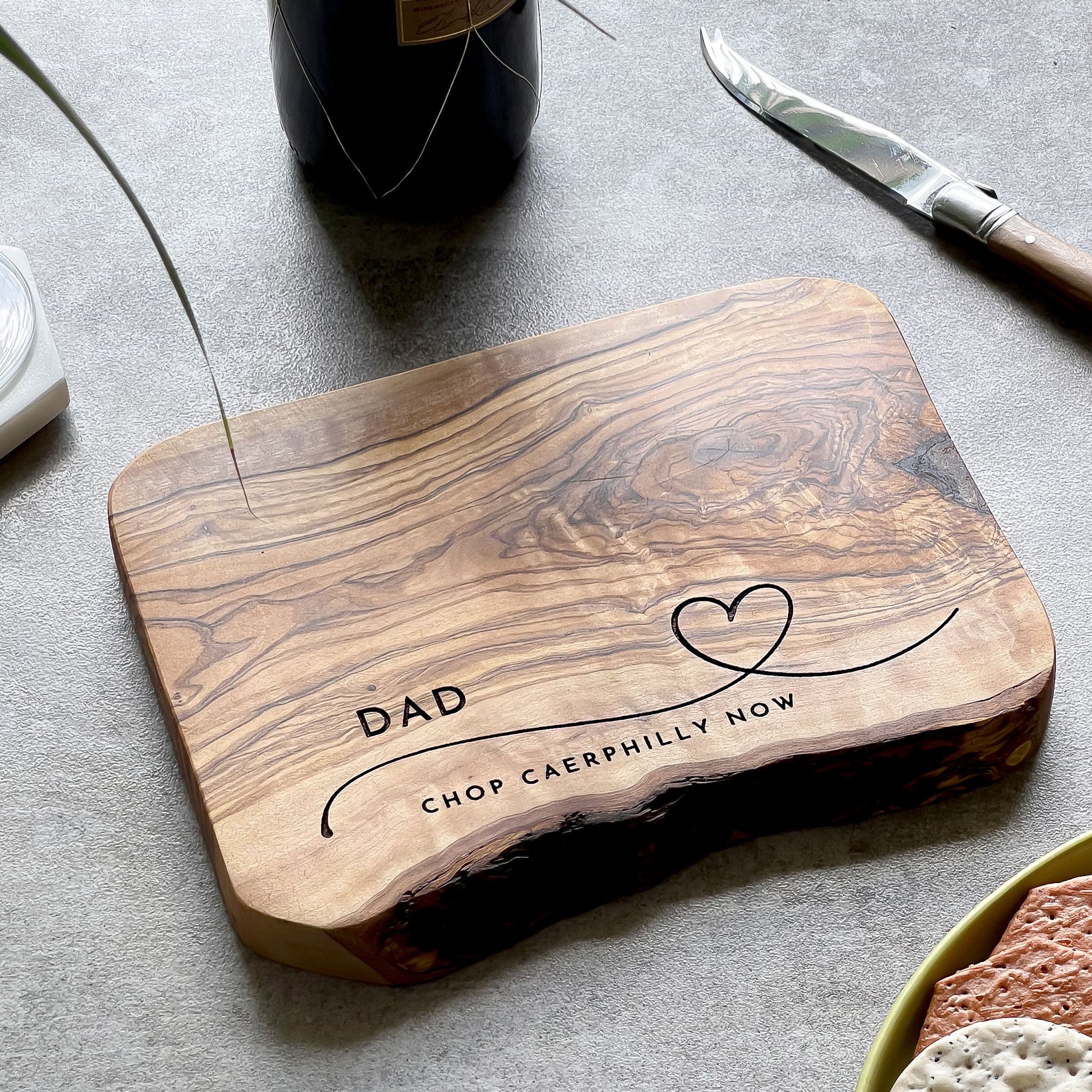Personalised Gift Live Edge Cheese / Chopping Board