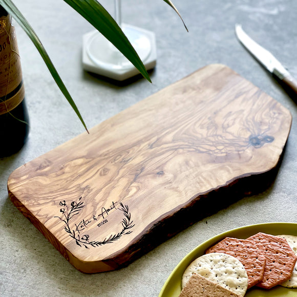 Personalised Live Edge Cheese Board