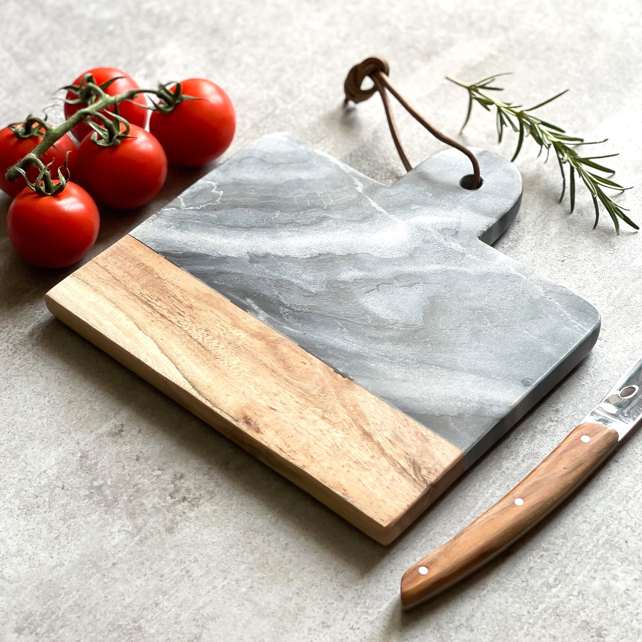 Marble And Acacia Wood Cheese Board - In Grey or White