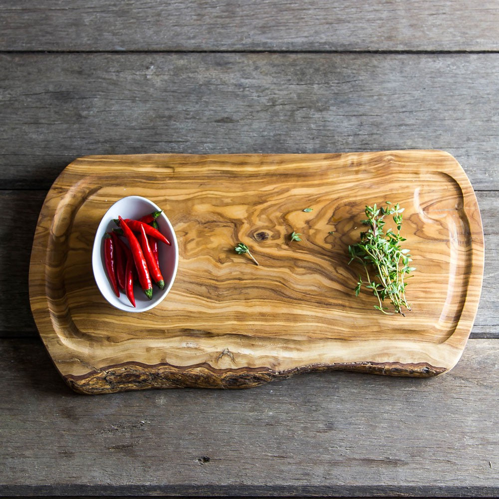 Olive Wood Cutting Board with Jus Groove