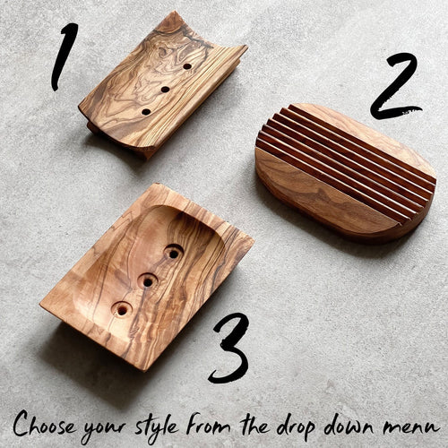 Natural Olive Wood Soap Dish