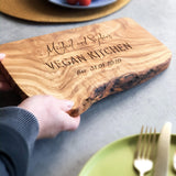 Personalised Rustic Olive Wood Cheese Board Chopping Board Valentine's Gift