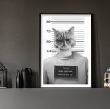 Personalised Pet Mugshot Portrait Print