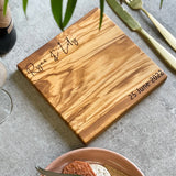 Personalised Premium Italian Olive Wood Cheese Board